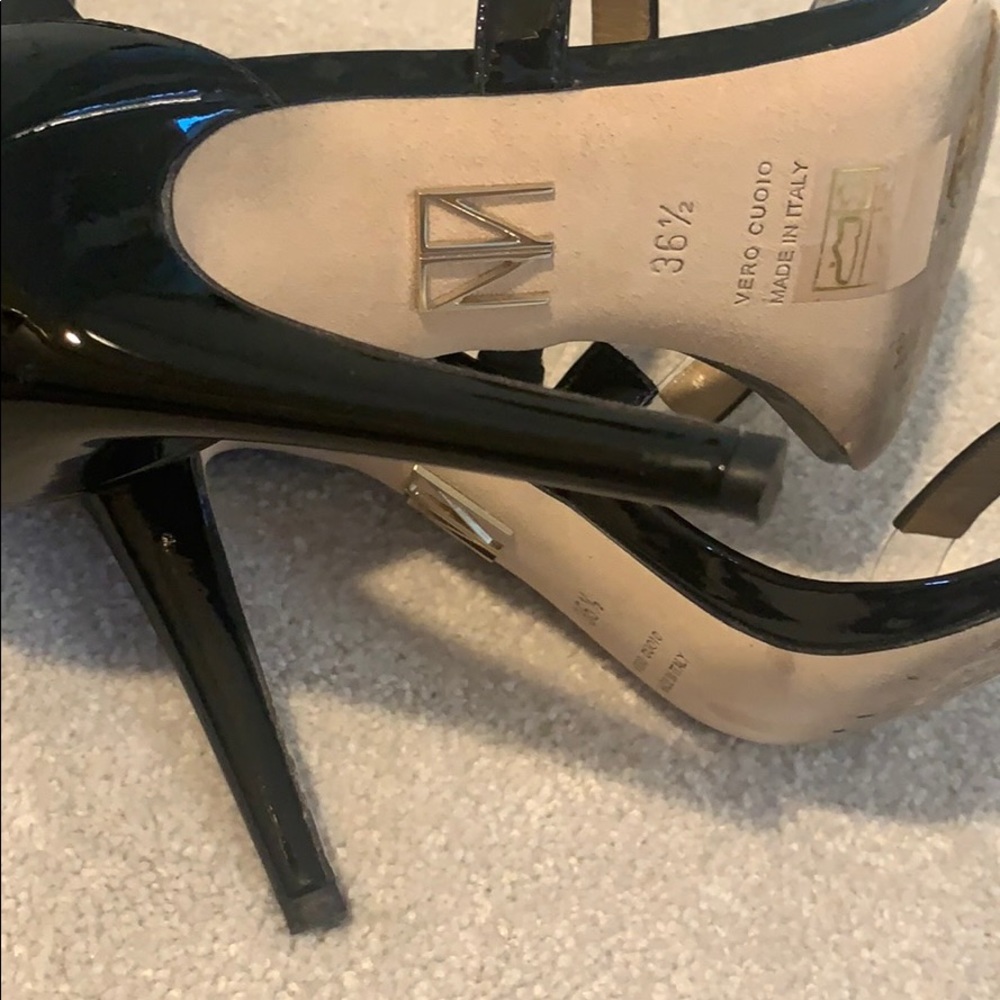 Mint Tamara Mellon black patent sexy strappy heels - Picture 7 of 10